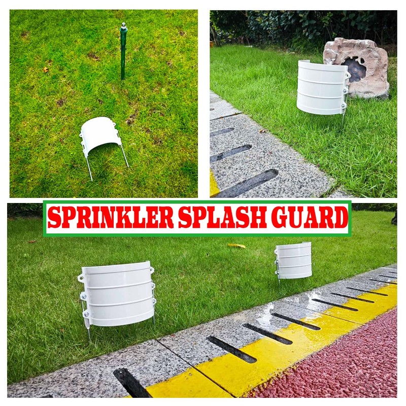 2 Pcs Sprinkler Guard, White Giant Yard Shield, Irrigation Splash