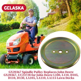GELASKA GX20367 Spindle Pulley Replaces GX20367 John Deere Pulley, John Deere GX20367 Pulley, John Deere UC23728 for John Deere L100, L105, L110, La105, La110, D105, D110, D120, D130 Tractors
