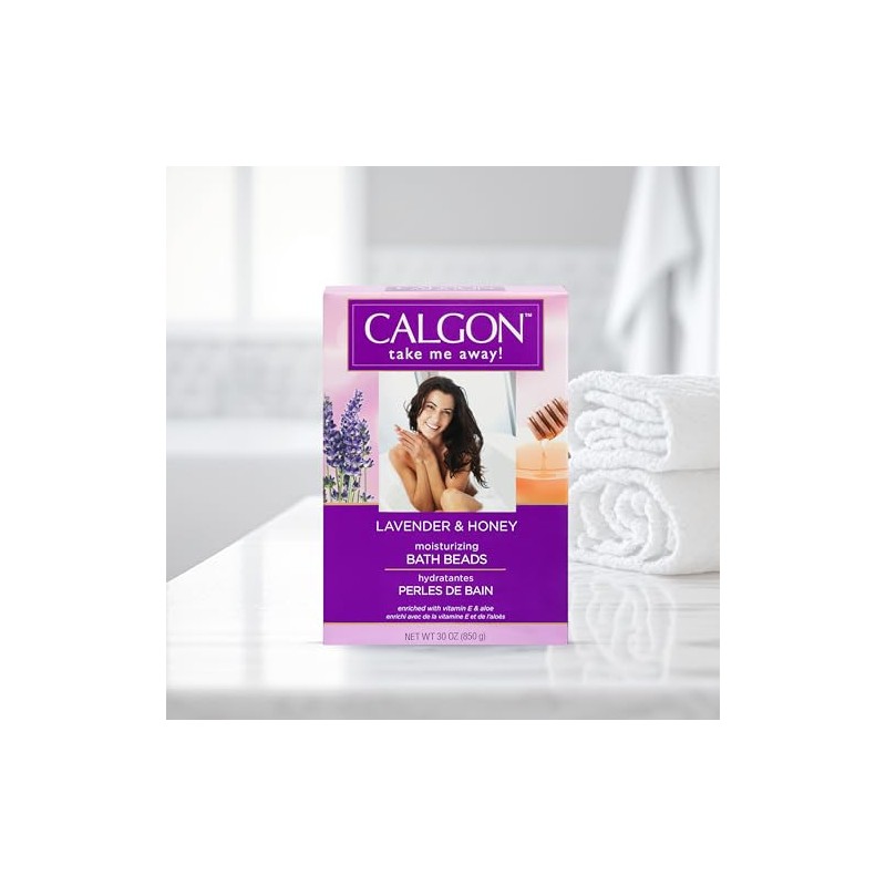 Perlas de baño ultrahidratantes Calgon (lavanda y miel, 30 onzas)