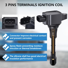 Performance Master Set of 6 Ignition Coils Pack & Pigtail Connector Wiring Harness Kit Compatible with Infiniti Altima Maxima Murano Pathfinder Quest EX35 FX35 V6 3.5L UF550 C1670 22448-JA10CUF333