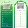 Silicone Bags for Food Storage, Reusable Zip Lock Bags Silicone