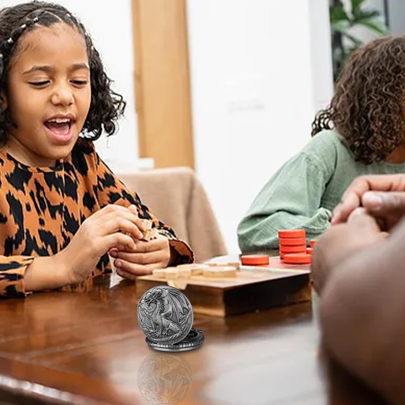 Dragon Pocket Watch Shell Case | Dragon Pattern Case Role