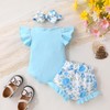 Tiny Cutey Newborn Infant Baby Girl Clothes Romper Floral Shorts