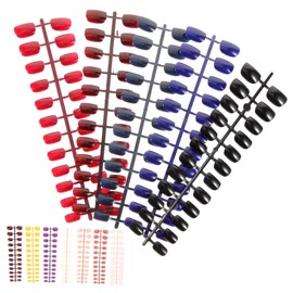 BIUDECO 12 Pack Women's Fake Nails Square Tips Press on Nails for French Manicure