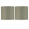 firstchoicelighting Set of 2 Sage Green Cotton Fabric Table Lamp