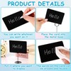 30 Pack Small Chalkboard Label with Metal Stand 4"x3" Plastic