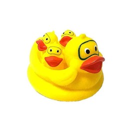 Playmaker Toys Rubber Diving Duck Family Set of 4 Baby Bath Toys