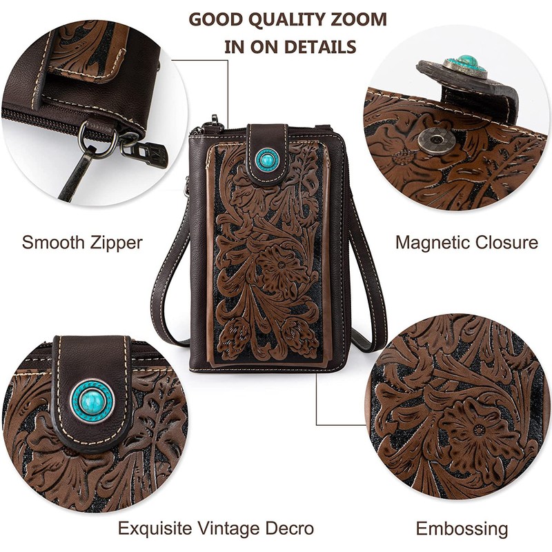 Montana West Crossbody Cell Phone Purse For Women Western Style