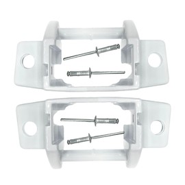 Zhiqinge Compatible with RV A&E Awning Replacement Foot - Die-Cast Metal - Painted White - w/Rivets（2pc） (White)