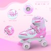 Roller Skates for Kids, Adjustable Quad Skates for Girls Ages