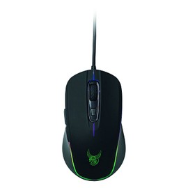 L33T Gaming E-Sports TYRFING, optische Gaming Mouse, Computer Maus, 6-Tasten, 10000 DPI, bis zu 20 Millionen Klicks, RGB Beleuchtung, HQ USB-Anschluss, Links- als Rechtshänder, Ultrahartes ABS Gehäuse