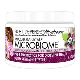Host Defense MycoBotanicals Microbiome* Powder - Digestive & Immune Health Support Supplement - Gut Health Supplement with Turkey Tail, Lion's Mane & Reishi - 3.5 oz (33 Servings)*