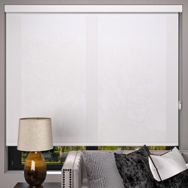 MYshade Custom Roller Window Shades, Light Filtering, Corded Mesh Roller Shades, Sunshine Blocking Privacy Protection Mesh Fabric Roller Blinds for Home Office, Easy to Install
