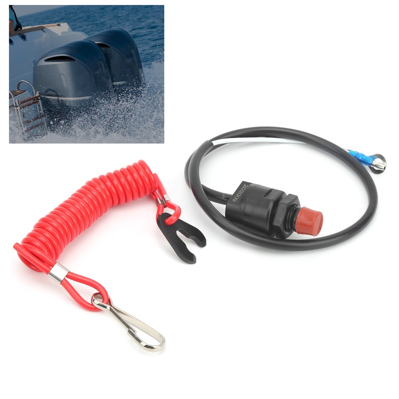 Emergency Stop Switch Safety Tether 6E9-82575-09 Fit for Yamaha Outboard