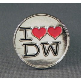 Metal Enamel Pin Badge Doctor Dr. Who - 'I Love DW'