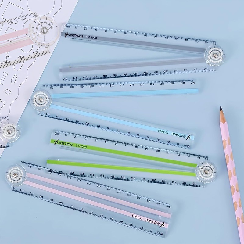4 PCS 30cm Ruler Foldable, Ruler 30cm Folding, Clear Foldable