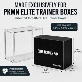 Supuca ETB Protector Case, 5mm Elite Trainer Box Acrylic Display Case