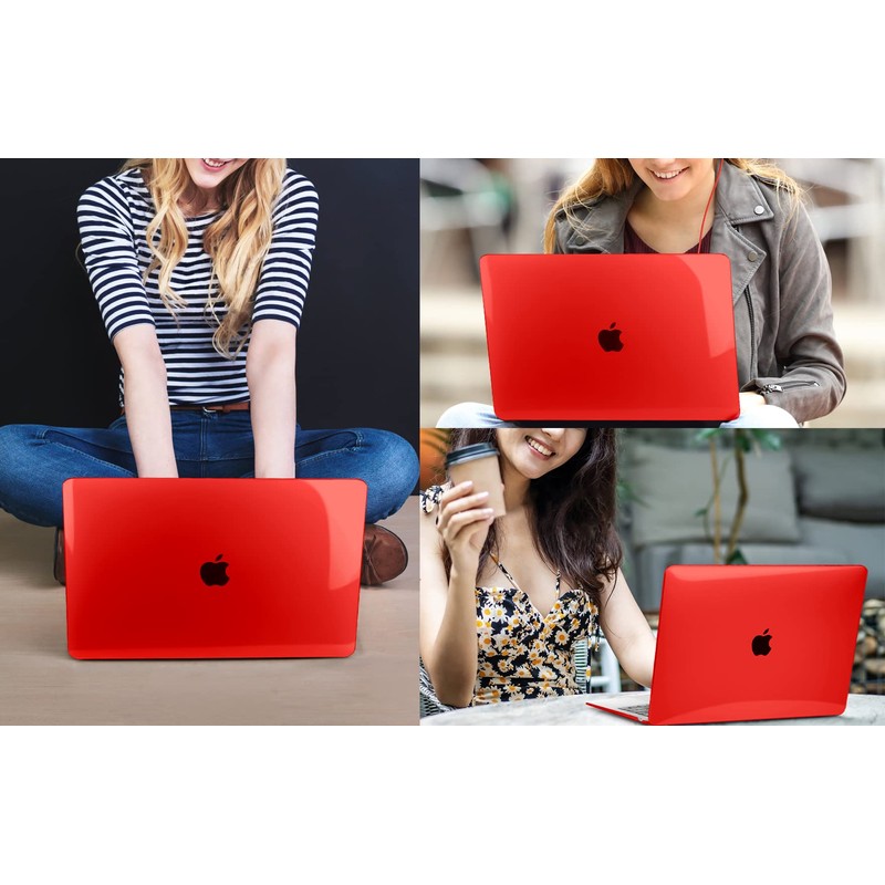 CISSOOK Compatible with MacBook Air 13 inch Case Red 2021