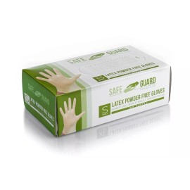 Safeguard 100 Count Food Grade Powder Free Latex Gloves for Food Service and Prep