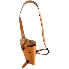 Handmade U.S. WWII M3 Colt M1911 .45 Tanker Shoulder Leather Holster - Tan Color
