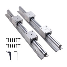 BEVDICNC Linear Rails 2PCS SBR20-300mm and 4 PCS SBR20UU Carriage Bearing Blocks Linear Bearings and Rails for DIY CNC Routers Lathes Machine