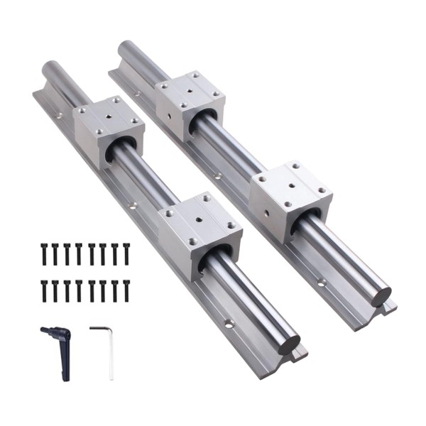 BEVDICNC Linear Rails 2PCS SBR20-300mm and 4 PCS SBR20UU Carriage