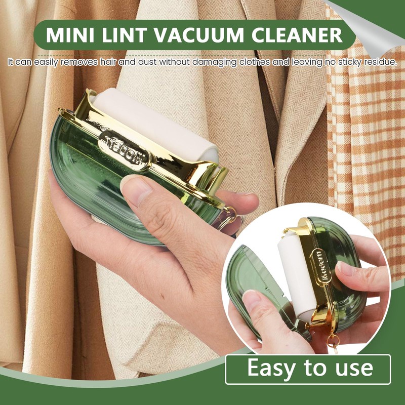 2PCS Handy Double-Sided Travel Lint Roller, Lint Roller Travel Size