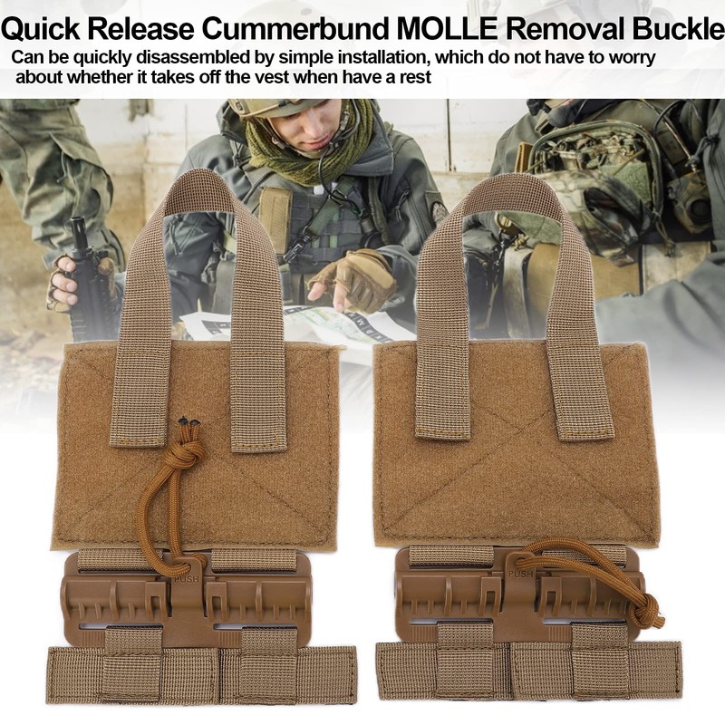 Keenso 2pcs Outdoor Quick Release Cummerbund MOLLE Removal Buckle Nylon