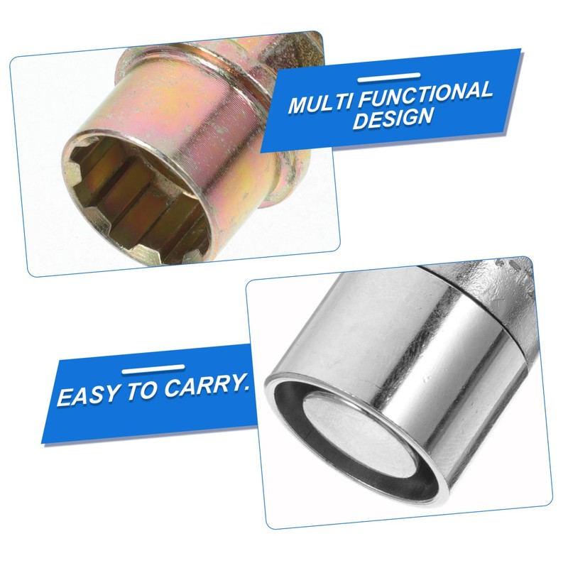 Zerodeko 10 Pcs Car Wheel Lock Lug Nuts Theft Chrome