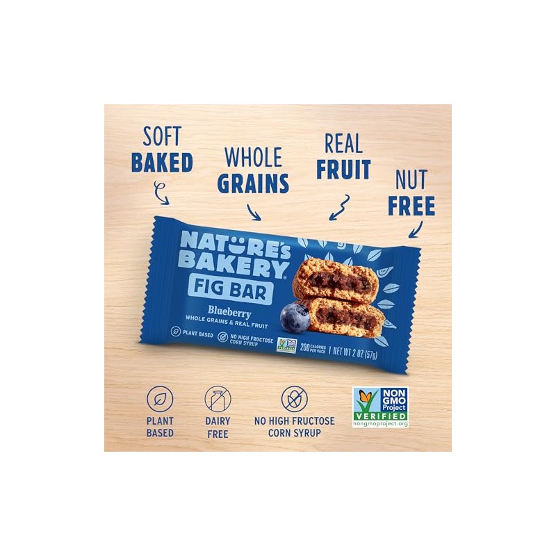 Nature's Bakery Blueberry Fig Bars, 2 Oz, 6 Ct