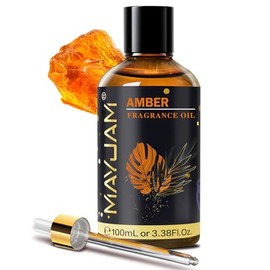 MAYJAM Amber Oil 100 ml, Premium Amber Fragrance Oil for Essential Oils Diffuser, Aromatherapy