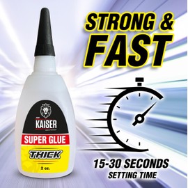 Thick Cyanoacrylate (CA) Super Glue – 4 Pack (4 x 2 oz Bottles) – Gap-Filling Adhesive for Wood, Marble, Stone, and Heavy-Duty Applications