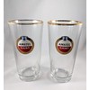 Amstel Light 24 K Gold Rimmed Pint Glass | Set