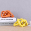 LCCCK Infinity Knot Sculpture Yellow Knot Decor Object, Abstract Knick