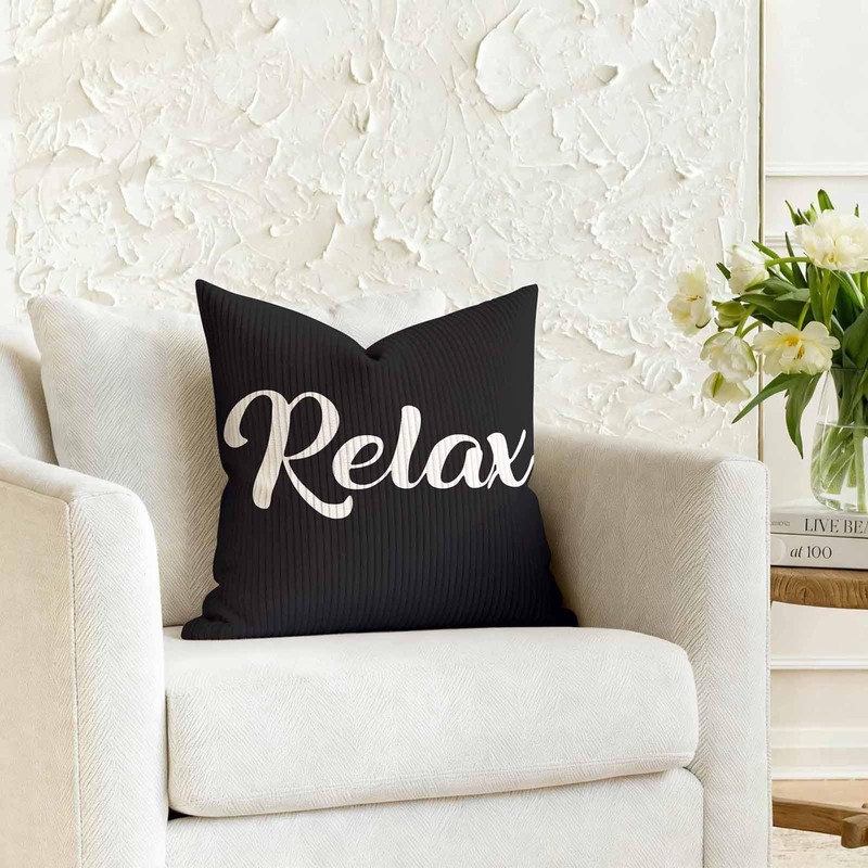 Adabana Relax Corduroy Throw Pillow Covers 18x18 Inch Set of