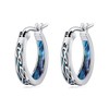925 Sterling Silver Abalone Celtic Hoop Earring
