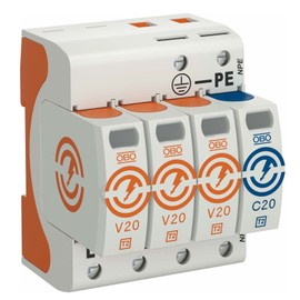 OBO Bettermann SurgeController V20 V20-3+NPE-280 Three-Pole with NPE Surge Arrester for Power Engineering / Power Supply 4012196161331