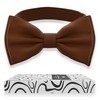 Adam Young Men's Twill Brown Bow Tie Pre-Tied Style Formal