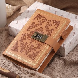 Yoment Lock Diary Vintage Journal with Lock for Women Leather Diary with Lock Refill...