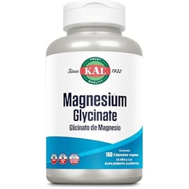 KAL Glicinato de Magnesio Magnesium Glycinate con BioPerine 160 Cápsulas