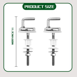 2PCS Toilet Seat Fittings Replacement Kit – Universal Toilet Seat Hinges with Screws – Durable Bathroom Repair Parts for Standard Toilet Seats, Easy Installation