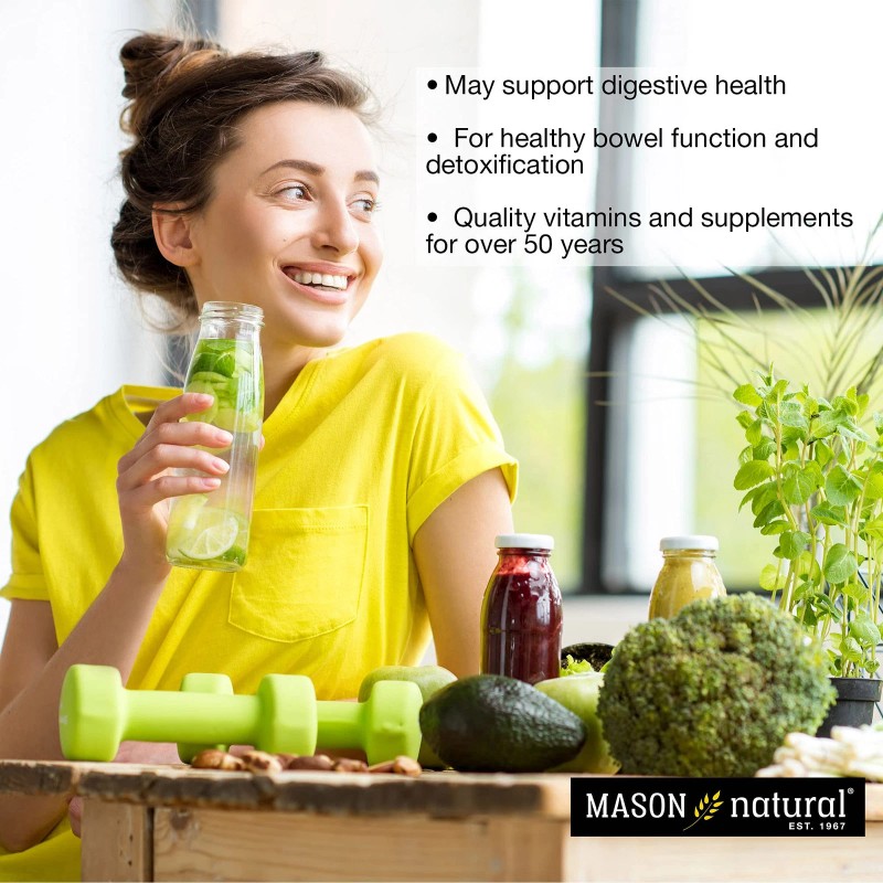 Mason Natural Prune Senna Fiber Supplement 100 Capsules Fast Constipation