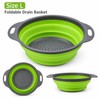Foldable Silicone Colander for Fruit & Vegetable Washing – Green