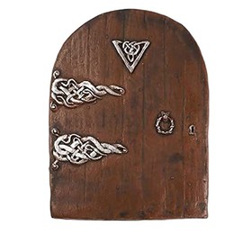 CAROUSEL Brown Large Fairy Door - Wood, Traditional or Classic, for Skirting Boards, Walls and Trees, Wedding Decor
