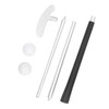 Golf Putter Club Silver Aluminum Alloy Rubber Detachable 3 Section