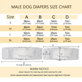 Andiker Male Washable Dog Nappies, Reusable es Panties, Adjustable Protective Panties, Belly Bands for Dogs, Male Dogs (Paw Prints, L)