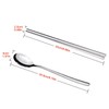 Spoon and Chopsticks, 5 Pair Stainless Steel Chopsticks Spoon Set,
