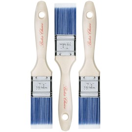 Bates Paint Brushes - 1.5-Inch, 3 Pack, Treated Wood Handle for Walls, Stain, Furniture Painting