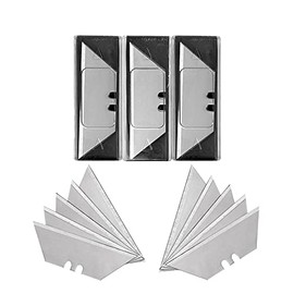 Vickay 30 Pack Utility Knife Blades, SK5 Steel Heavy Duty Box Cutter Replacement Blades with Plastic Case, Standard Size Razor Blades for Most Standard Utility Knives (Silver)