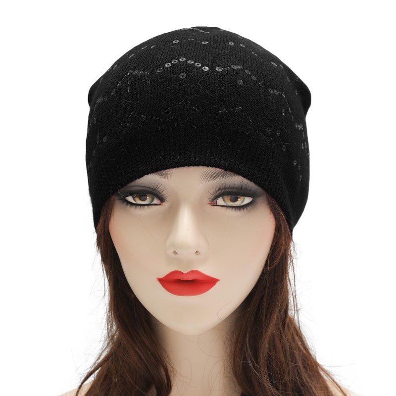 ZLYC Women's Knitted Slouchy Beanie Hat Soft Winter Stretch Skull